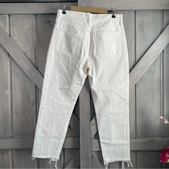 Madewell The Perfect Summer Jean in Tile White: Destructed-Hem Edition‎ 30 - Picture 4 of 11